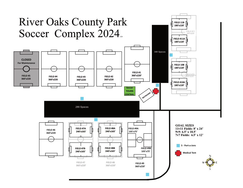 River Oaks Soccer KISS Map