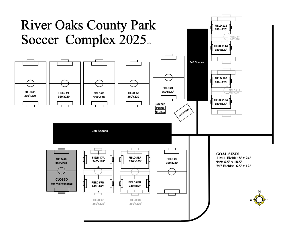 River Oaks Field map